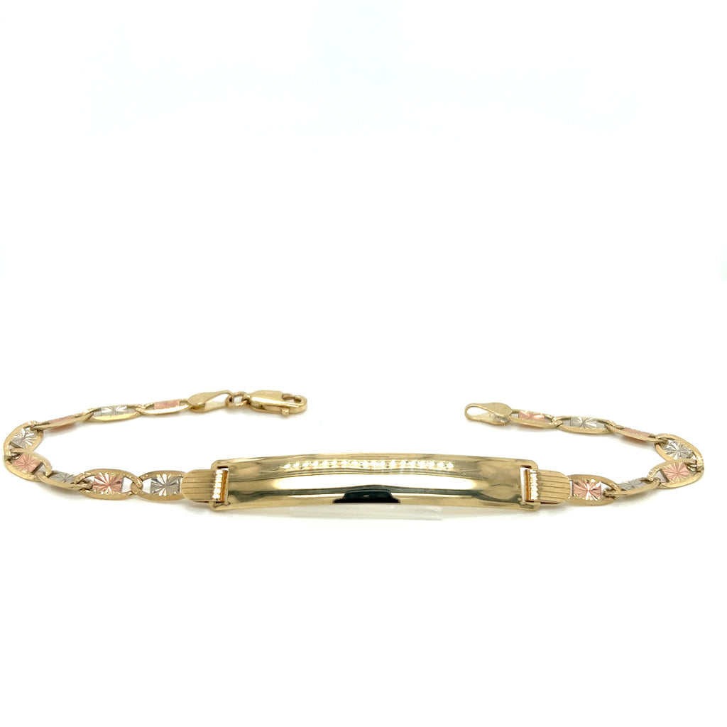 9ct Gold 15cm Hollow Curb Id Bracelet | Goldmark (AU)