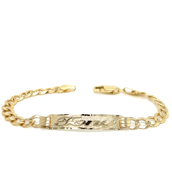 Girls' Classic Tag Id Bracelet 14k Gold - In Season Jewelry : Target