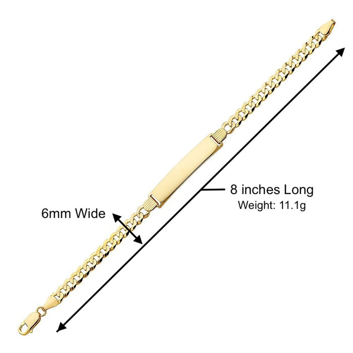 Jai's 14K Yellow Gold Baby Cuban Curb ID Bracelet Jai's 14K Yellow Gold Baby Cuban Curb ID Bracelet